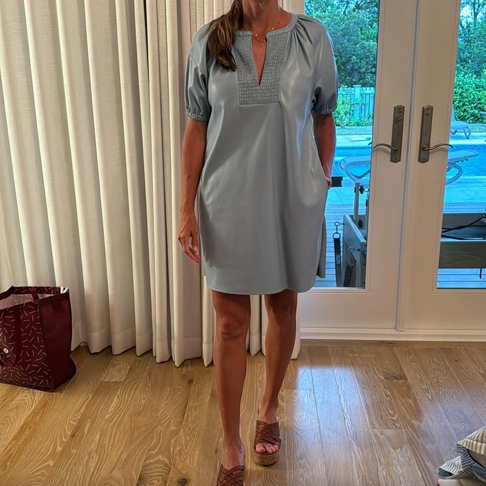 Faux leather dress